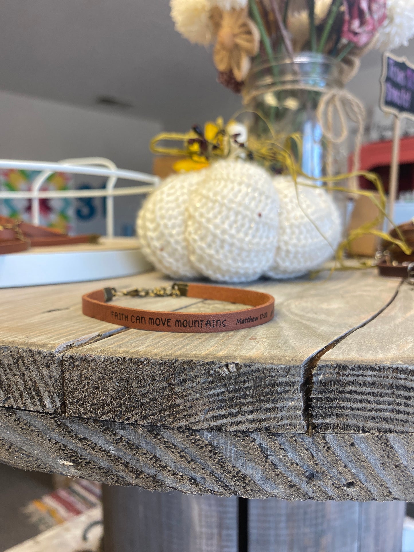 Leather Scripture Braclets