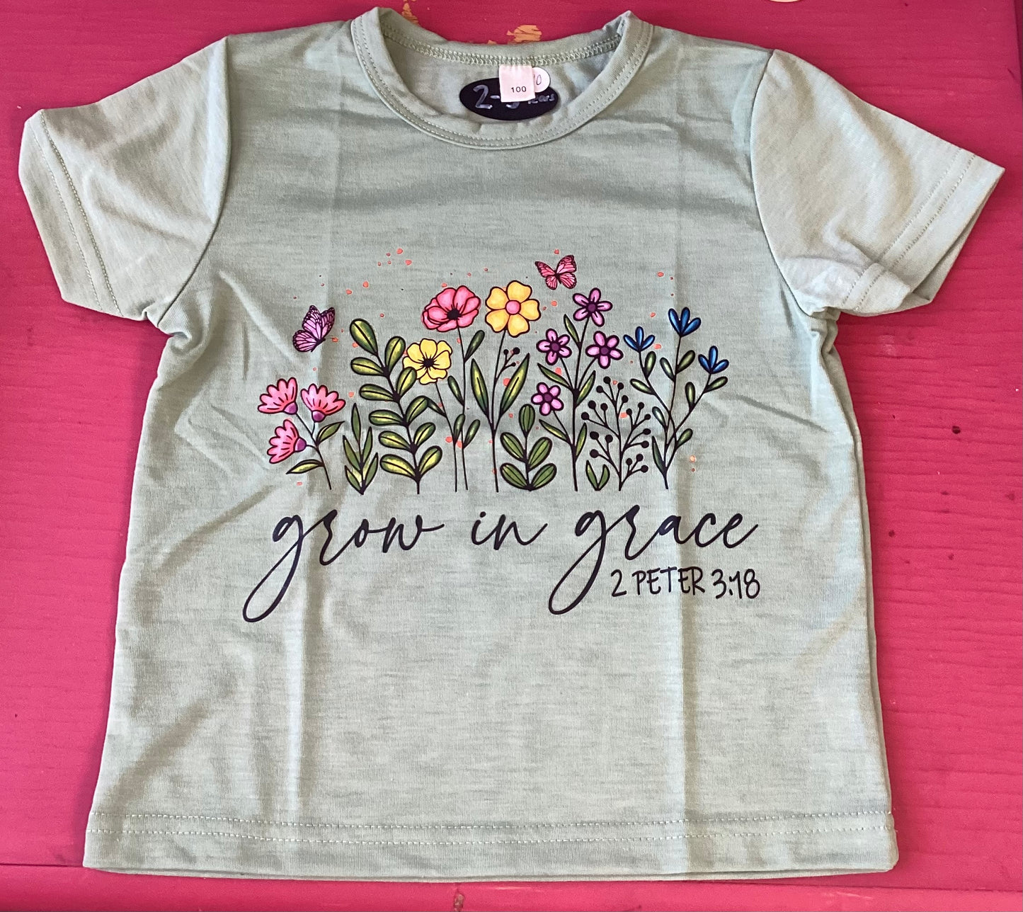 “Grow in Grace” Flowery Tee