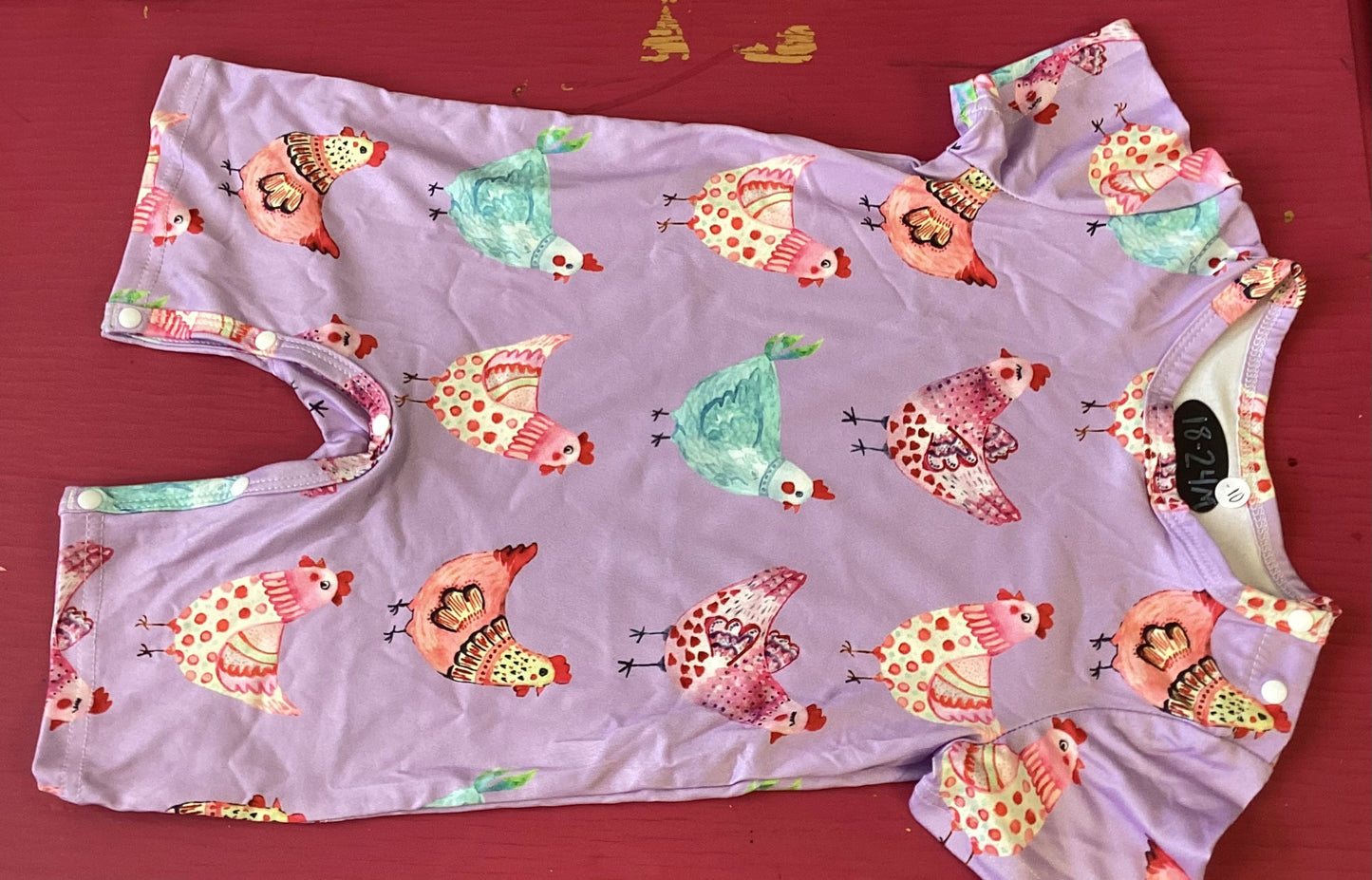 Chicken Pattern Onesie